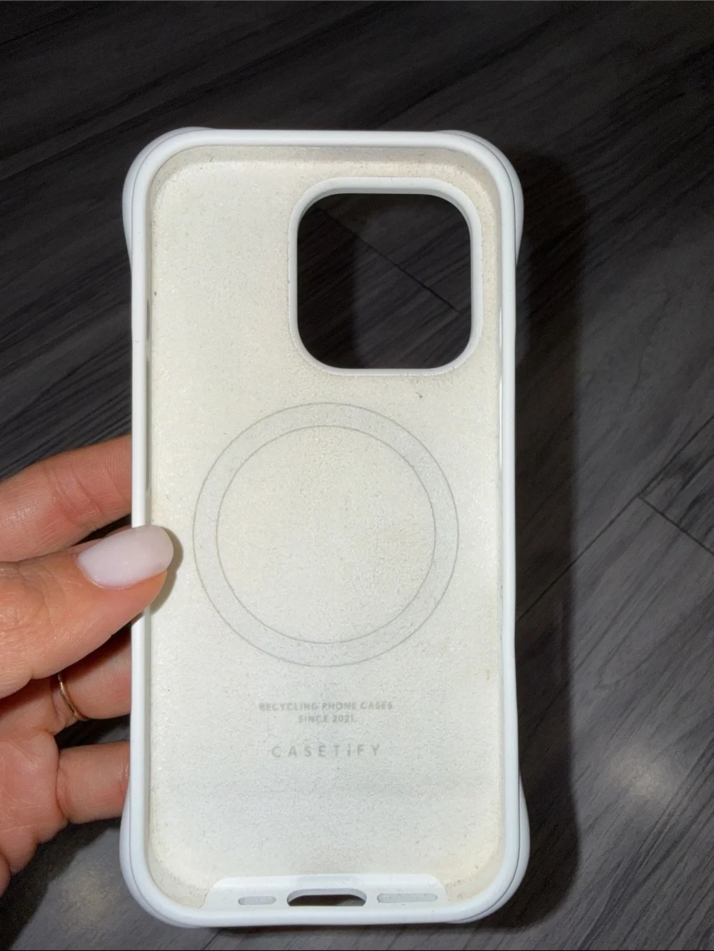 Casetify White Ripple Texture iPhone 16 Pro Case - Wave Pattern Protective Cover